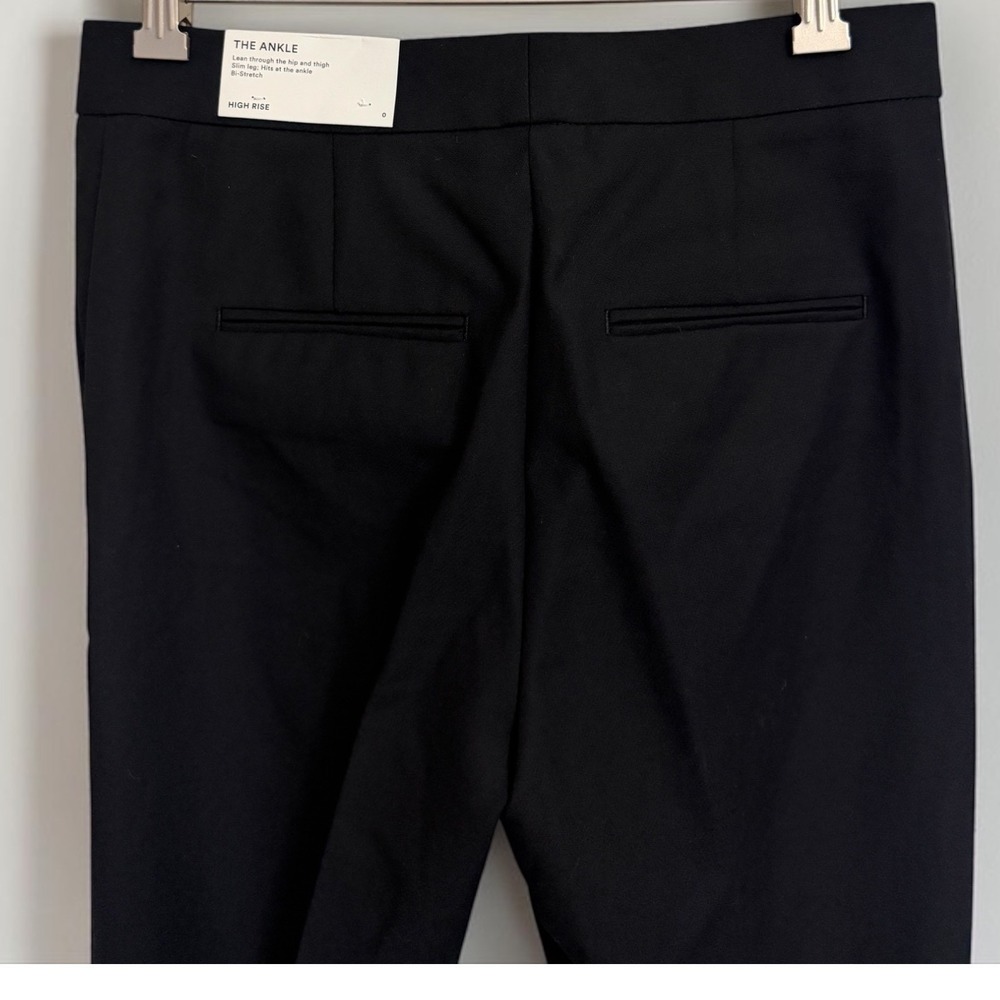 NWT Ann Taylor The Ankle Pants Size 0 Black High Rise Slim Bi-Stretch Cuffed - Picture 10 of 11